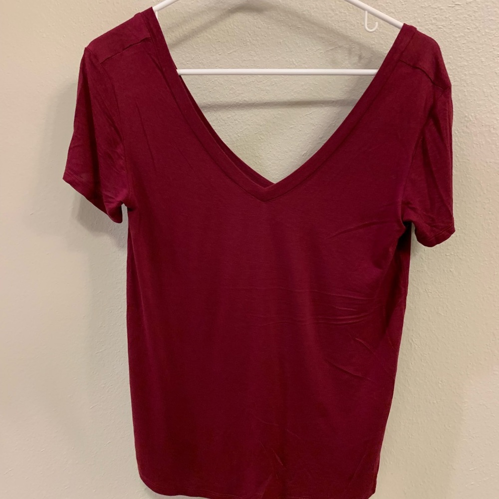 Deep V-neck top
